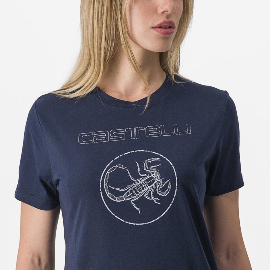 Castelli PEDALARE TEE レディース Casual 青 | 586341-JYN