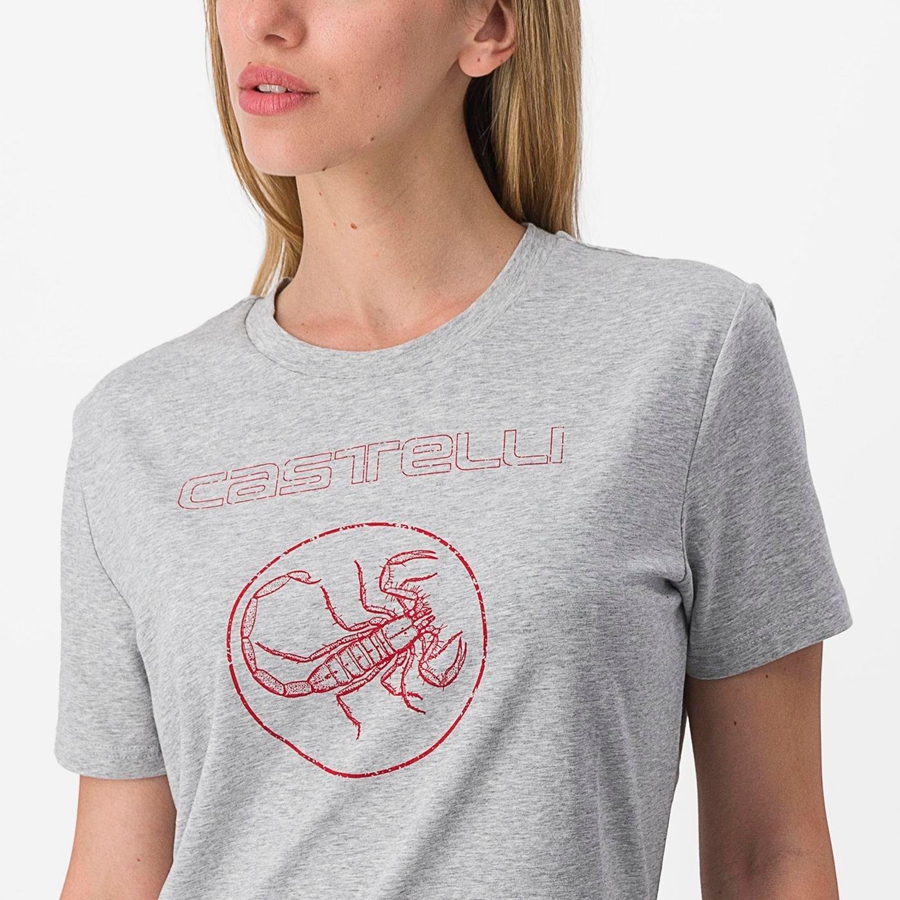 Castelli PEDALARE TEE レディース Casual カーキ グレー | 561894-IPQ