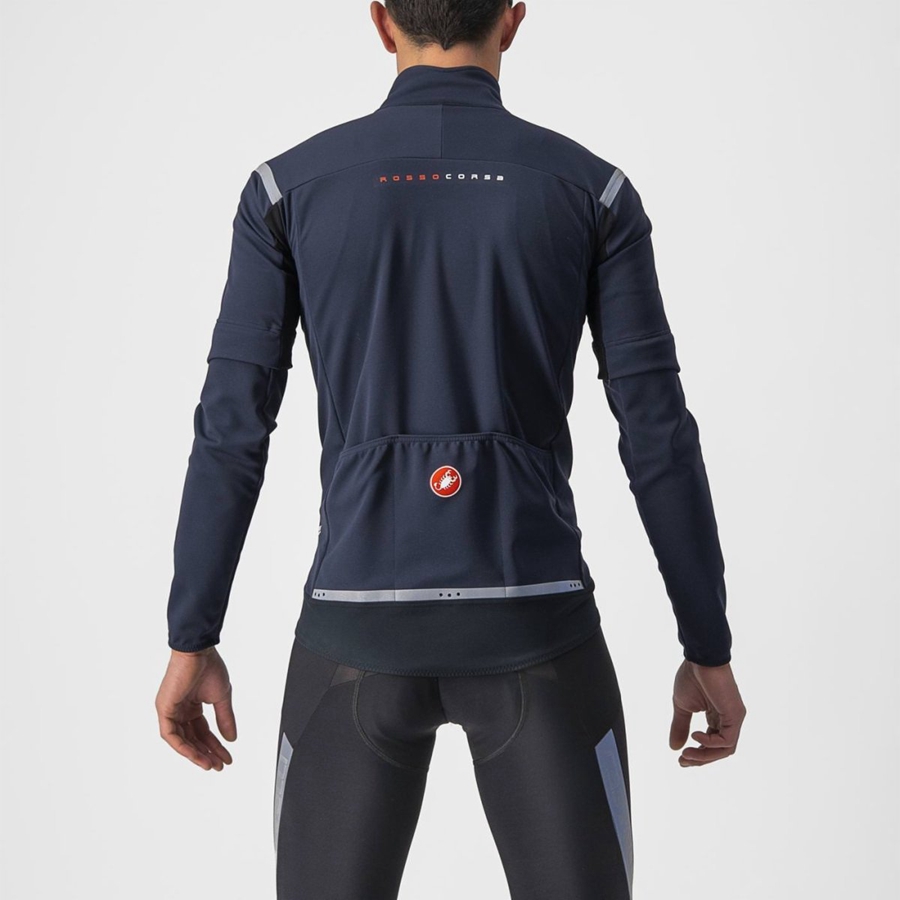 Castelli PERFETTO RoS 2 CONVERTIBLE メンズ ジャケット 青 シルバー | 650138-AWO