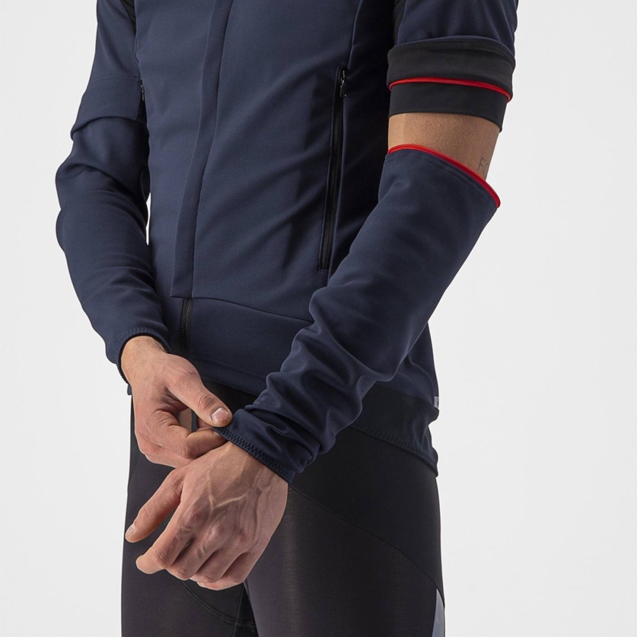 Castelli PERFETTO RoS 2 CONVERTIBLE メンズ ジャケット 青 シルバー | 650138-AWO