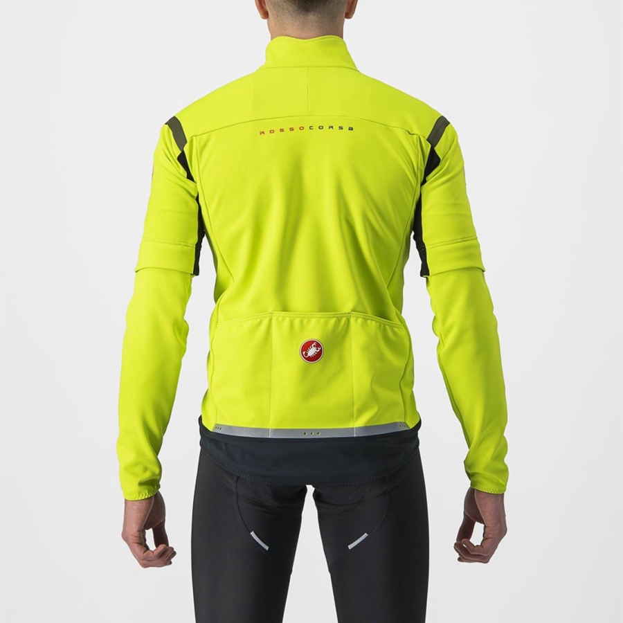 Castelli PERFETTO RoS 2 CONVERTIBLE メンズ ジャケット ライト緑 暗グレー | 918742-OVX