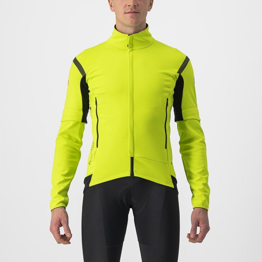 Castelli PERFETTO RoS 2 CONVERTIBLE メンズ ジャケット ライト緑 暗グレー | 918742-OVX