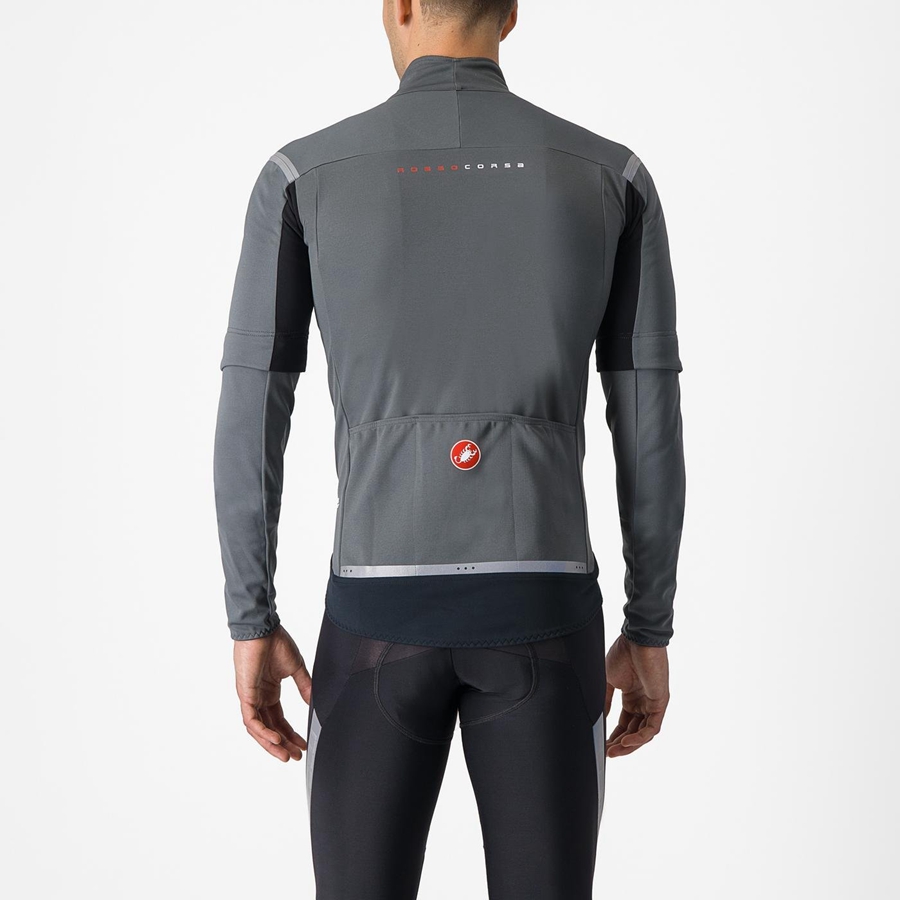 Castelli PERFETTO RoS 2 CONVERTIBLE メンズ ジャケット グレー シルバー | 192046-OLS