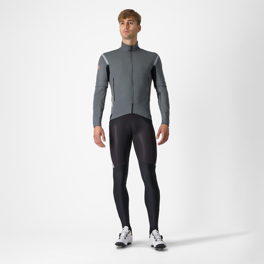 Castelli PERFETTO RoS 2 CONVERTIBLE メンズ ジャケット グレー シルバー | 192046-OLS