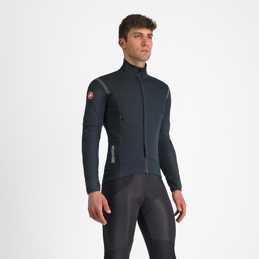 Castelli PERFETTO RoS 2 CONVERTIBLE メンズ ジャケット 黒 黒 | 932754-YIT