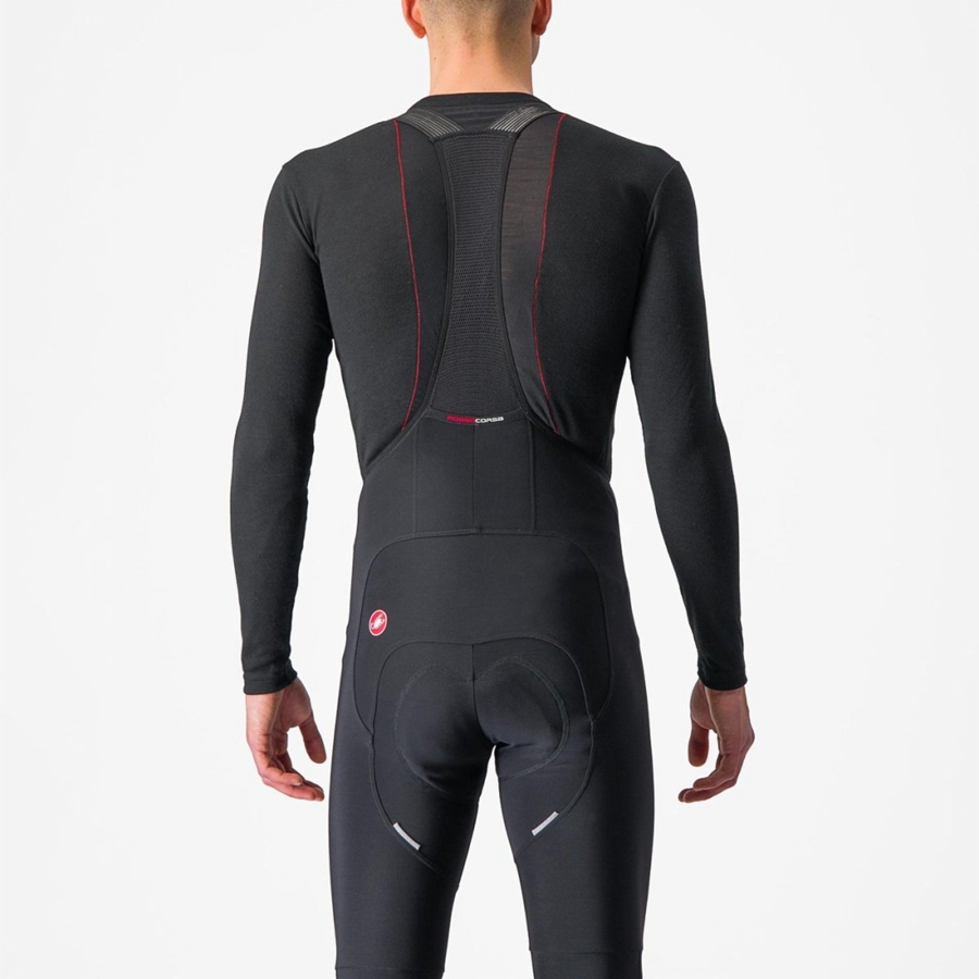 Castelli PROSECCO TECH LONG SLEEVE メンズ ベースレイヤー 黒 | 758246-JCE