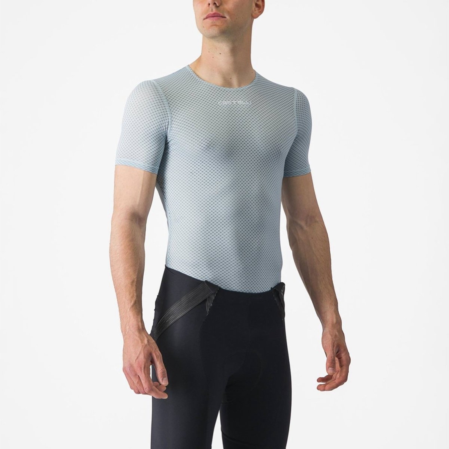 Castelli PRO MESH 2.0 SHORT SLEEVE メンズ ベースレイヤー 青 | 049685-LCG