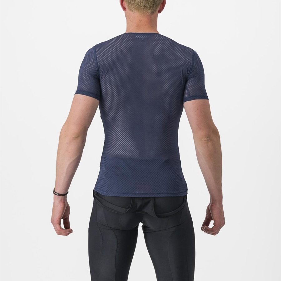 Castelli PRO MESH 2.0 SHORT SLEEVE メンズ ベースレイヤー 青 | 236894-EMD