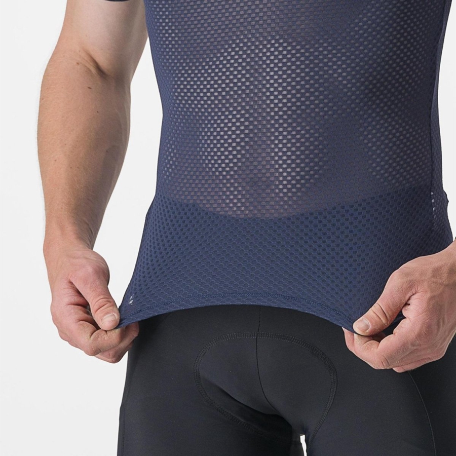 Castelli PRO MESH 2.0 SHORT SLEEVE メンズ ベースレイヤー 青 | 236894-EMD