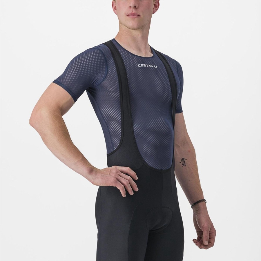 Castelli PRO MESH 2.0 SHORT SLEEVE メンズ ベースレイヤー 青 | 236894-EMD