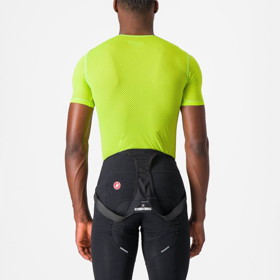 Castelli PRO MESH 2.0 SHORT SLEEVE メンズ ベースレイヤー ライト緑 | 742513-KJO