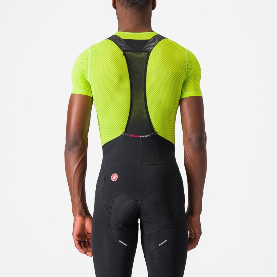 Castelli PRO MESH 2.0 SHORT SLEEVE メンズ ベースレイヤー ライト緑 | 742513-KJO