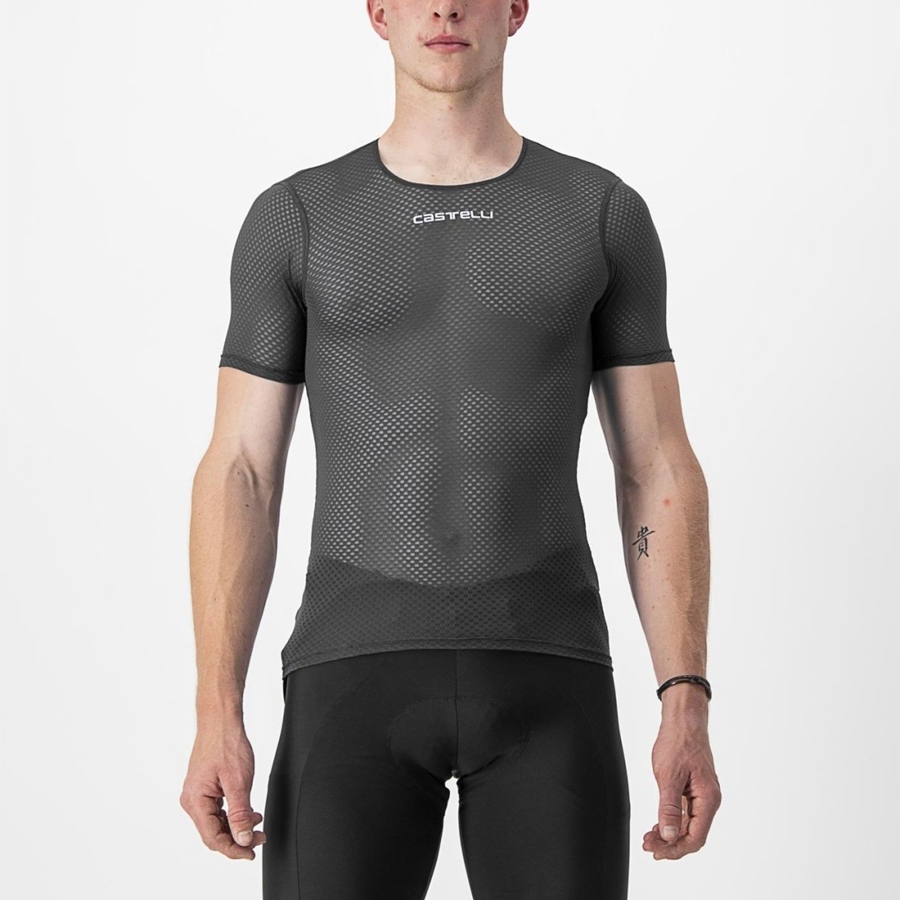 Castelli PRO MESH 2.0 SHORT SLEEVE メンズ ベースレイヤー 黒 | 952634-TMI