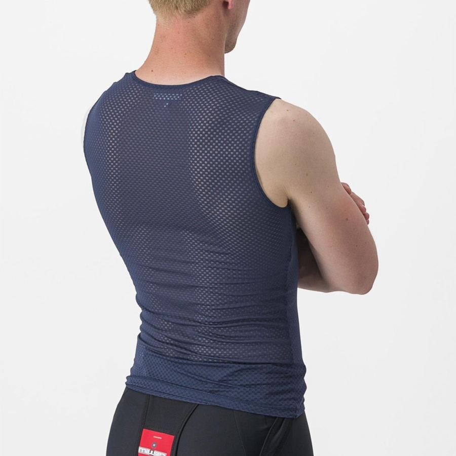 Castelli PRO MESH 2.0 SLEEVELESS メンズ ベースレイヤー 青 | 629154-RMV