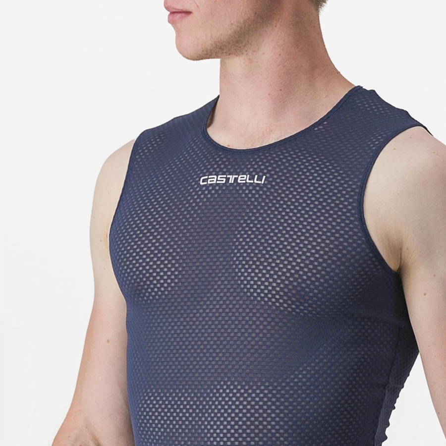 Castelli PRO MESH 2.0 SLEEVELESS メンズ ベースレイヤー 青 | 629154-RMV