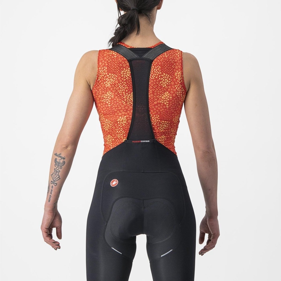 Castelli PRO MESH 4 W SLEEVELESS レディース ベースレイヤー オレンジ | 530762-BAV