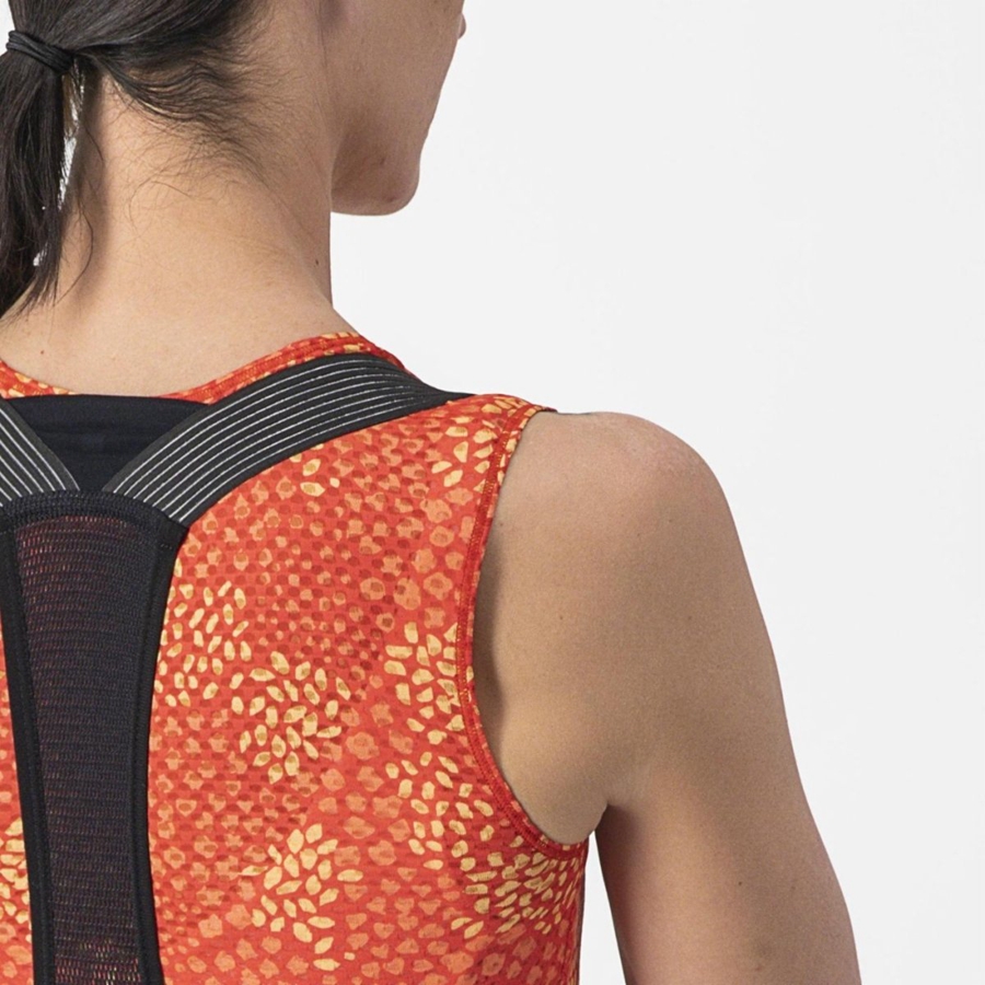 Castelli PRO MESH 4 W SLEEVELESS レディース ベースレイヤー オレンジ | 530762-BAV