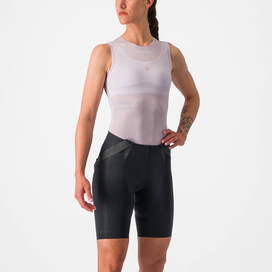 Castelli PRO MESH W SLEEVELESS レディース ベースレイヤー 紫 白 | 261789-UMN