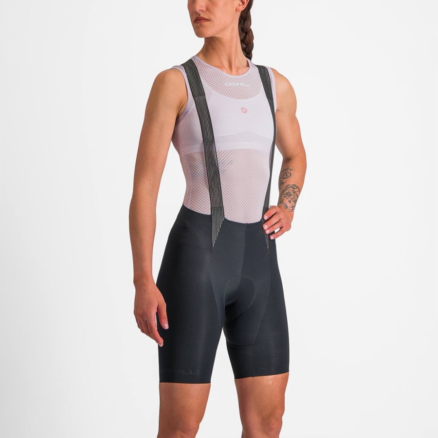 Castelli PRO MESH W SLEEVELESS レディース ベースレイヤー 紫 白 | 261789-UMN