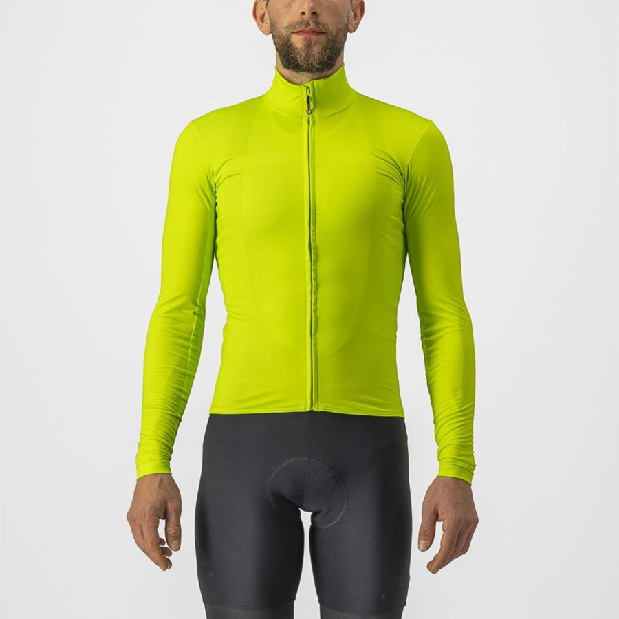 Castelli PRO THERMAL MID LS メンズ ユニフォーム ライト緑 | 643190-YLE