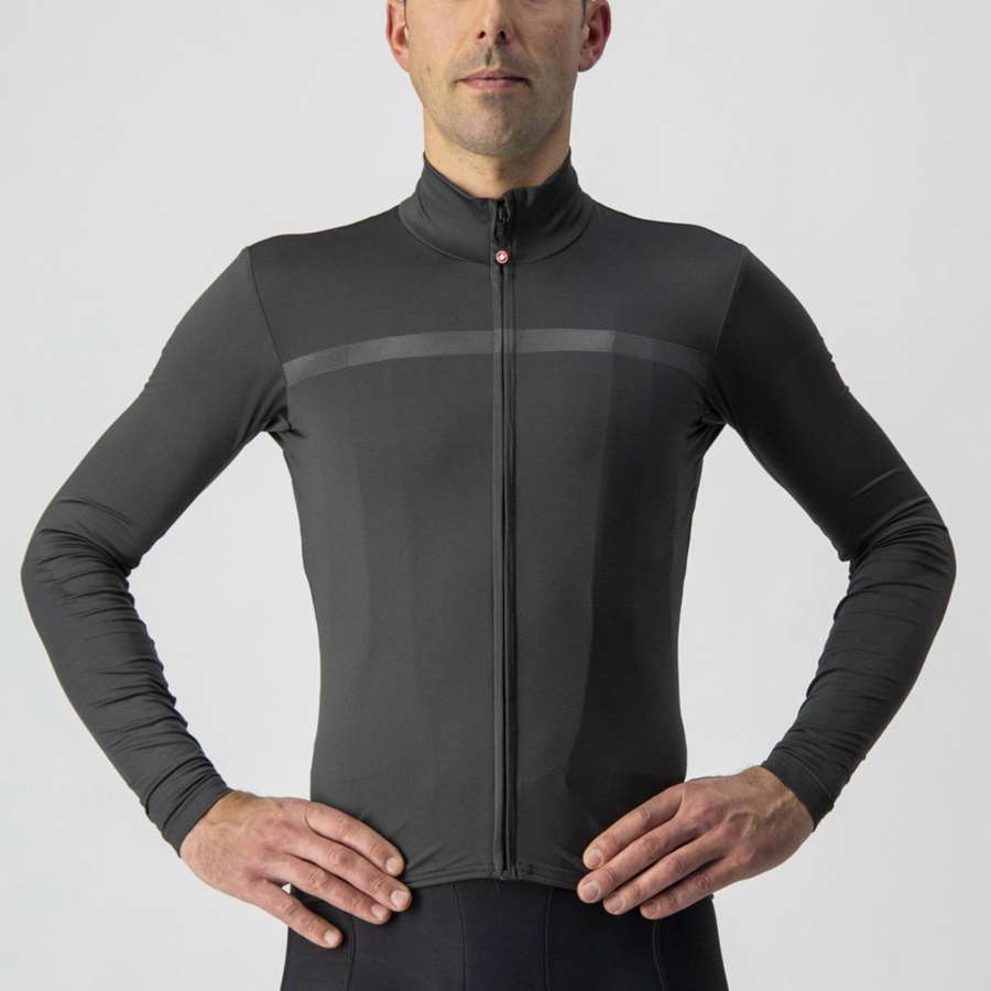 Castelli PRO THERMAL MID LS メンズ ユニフォーム 暗グレー | 943807-TVO