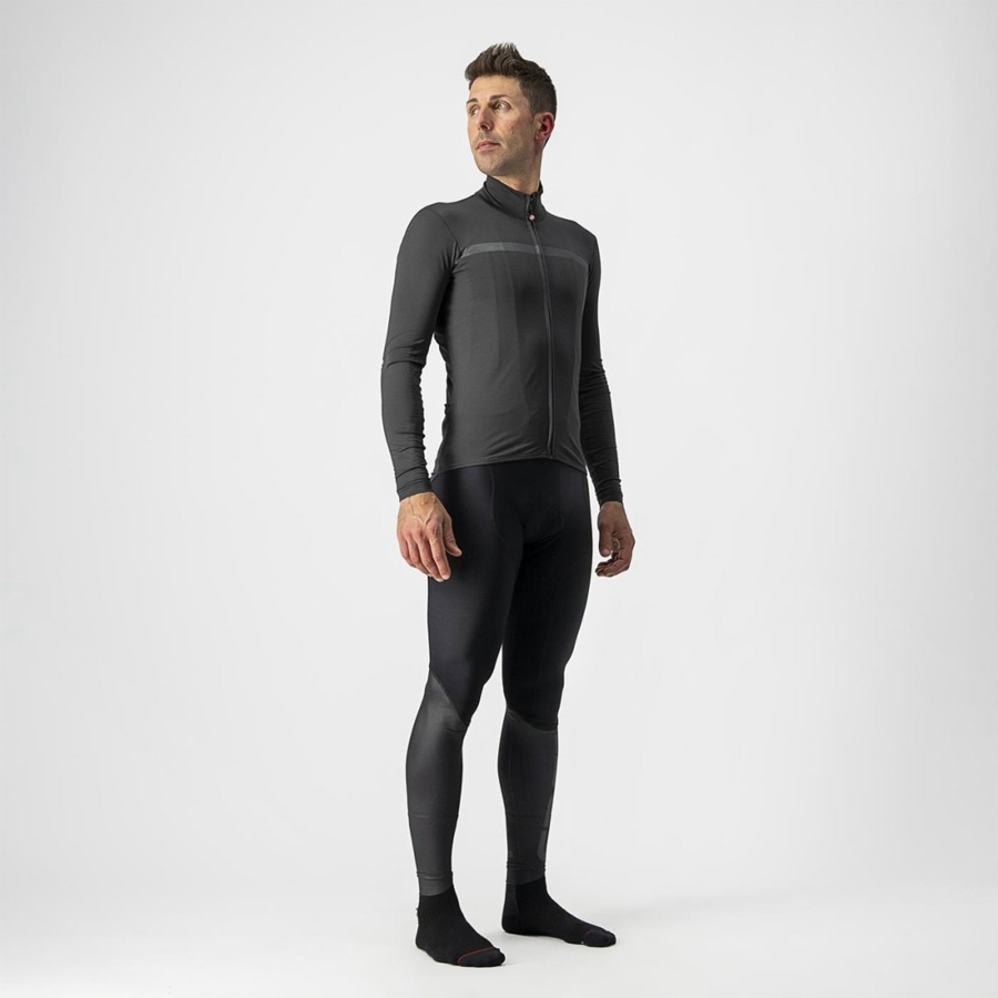 Castelli PRO THERMAL MID LS メンズ ユニフォーム 暗グレー | 943807-TVO