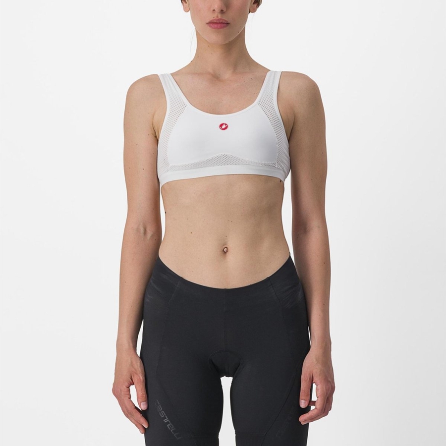 Castelli ROSSO CORSA BRA レディース ベースレイヤー 白 | 357014-BYS