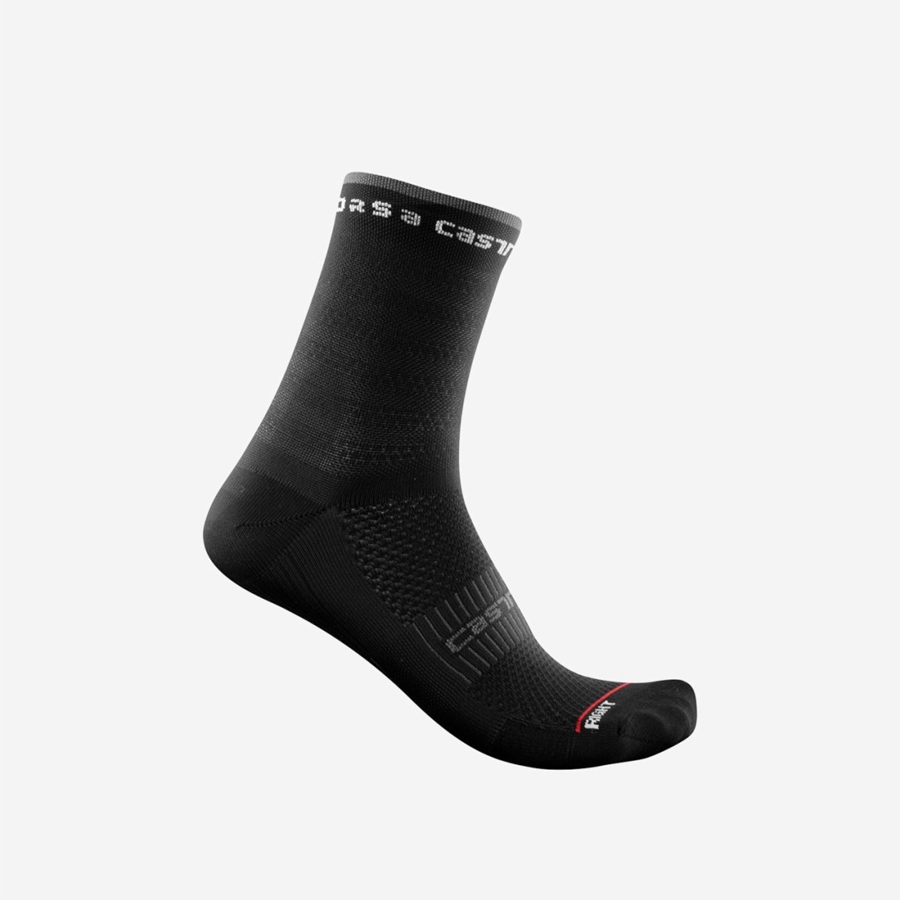 Castelli ROSSO CORSA W 11 レディース ソックス 黒 | 624315-ANX