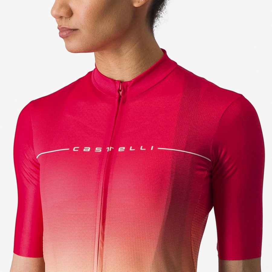 Castelli SALITA レディース ユニフォーム オレンジ 白 | 461093-SPT