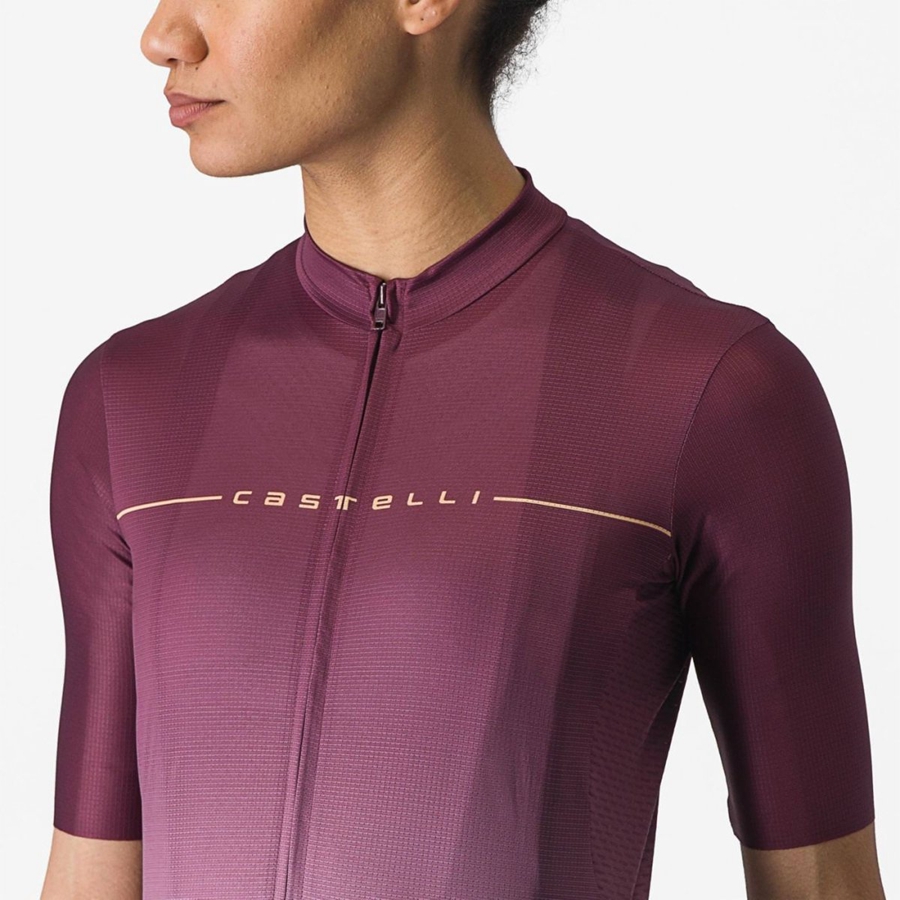 Castelli SALITA レディース ユニフォーム 深いボルドー 深い紫 | 952683-JYX