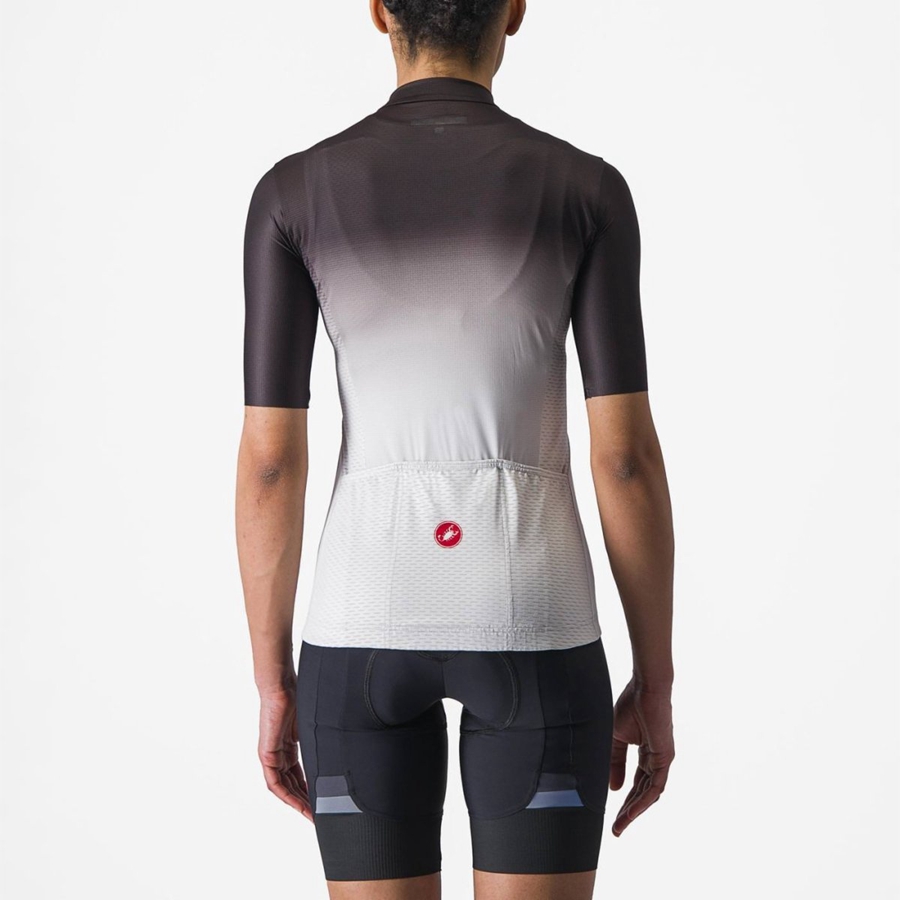 Castelli SALITA レディース ユニフォーム 黒 シルバー グレー 白 | 750934-QTX