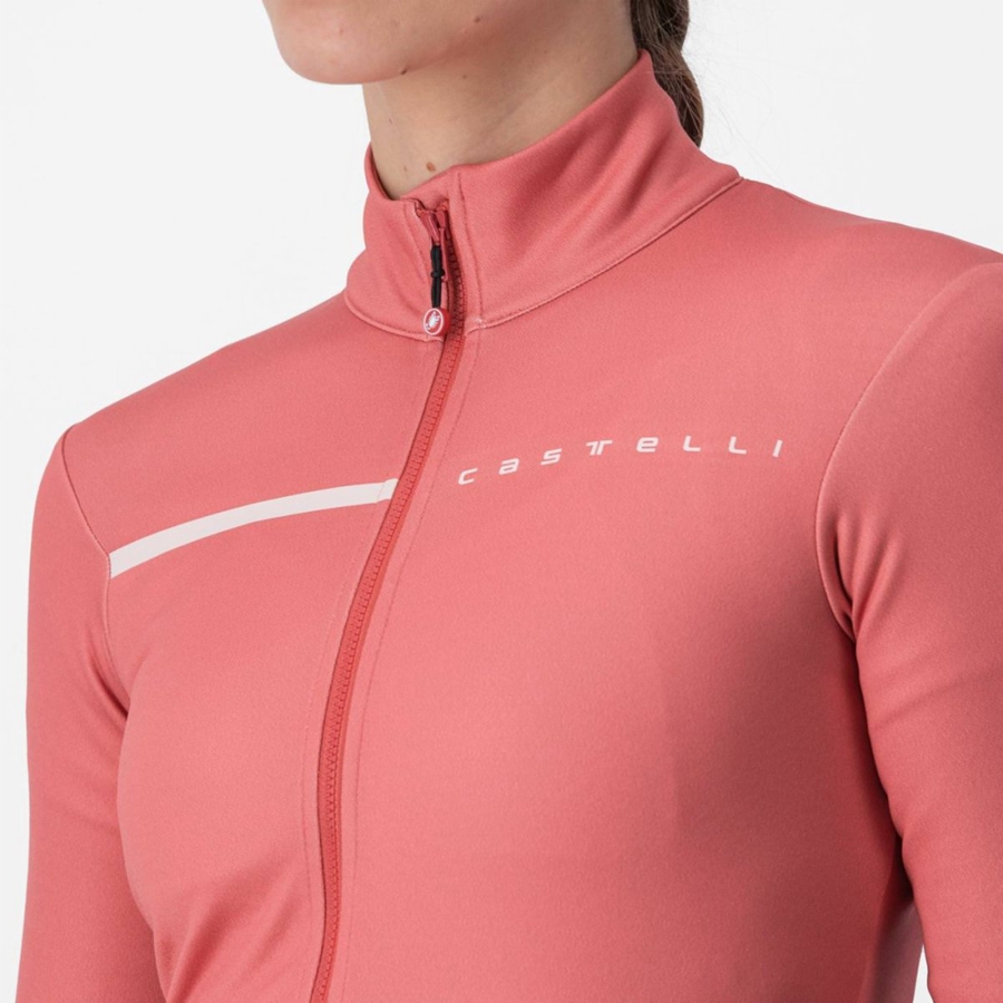 Castelli SINERGIA 2 FZ レディース ユニフォーム 赤 Weiß ピンク | 281764-UMR