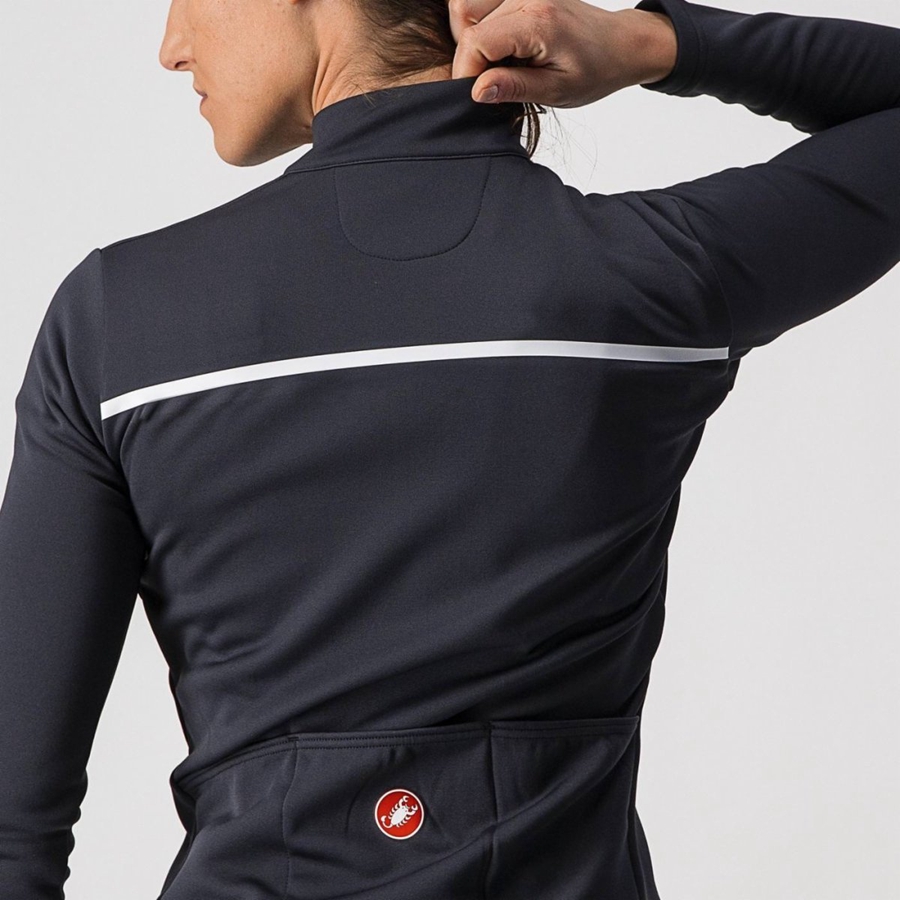 Castelli SINERGIA 2 FZ レディース ユニフォーム 黒 白 | 208793-QSU