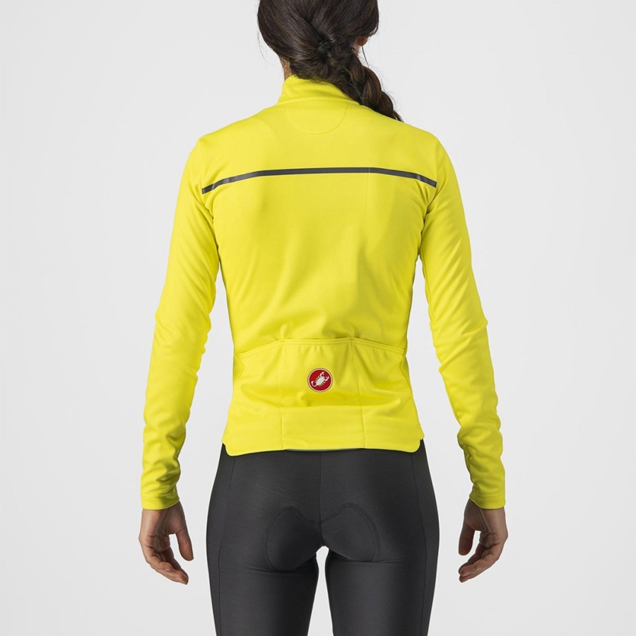 Castelli SINERGIA 2 FZ レディース ユニフォーム 黄色 暗グレー | 635701-ITS