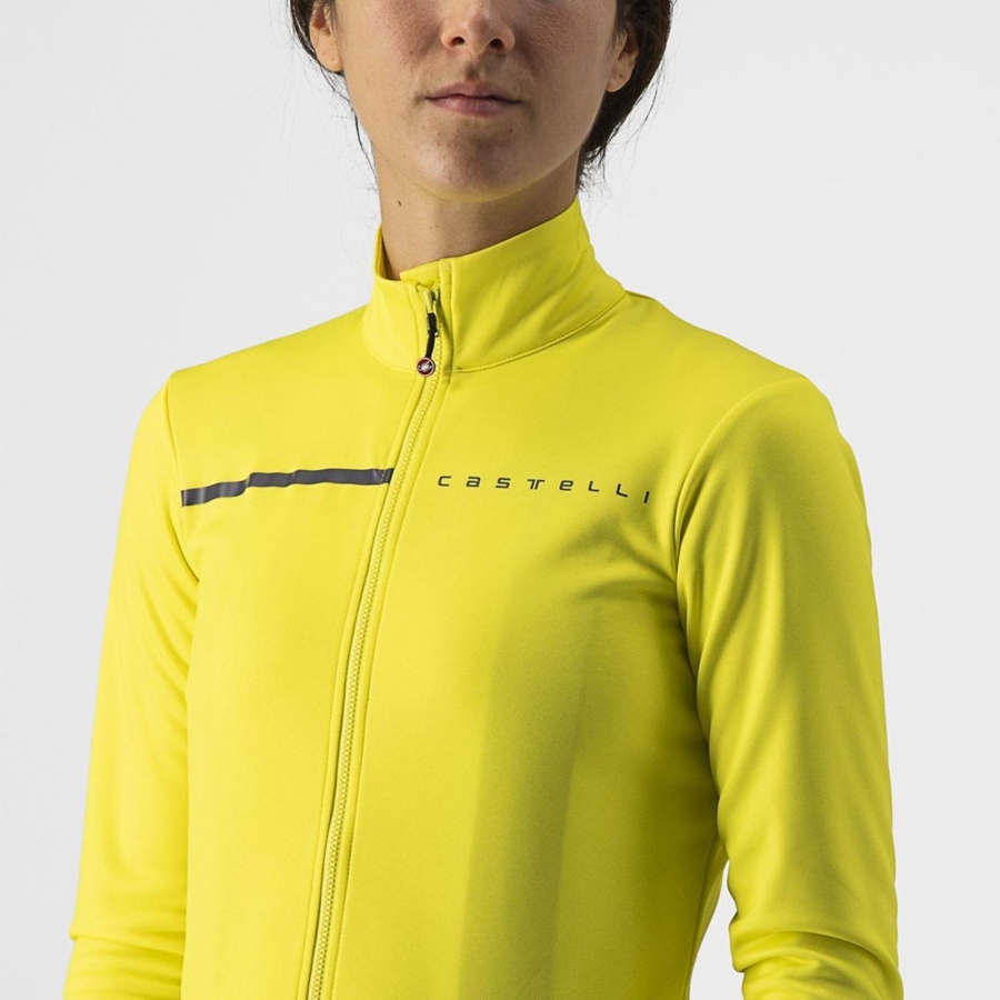 Castelli SINERGIA 2 FZ レディース ユニフォーム 黄色 暗グレー | 635701-ITS