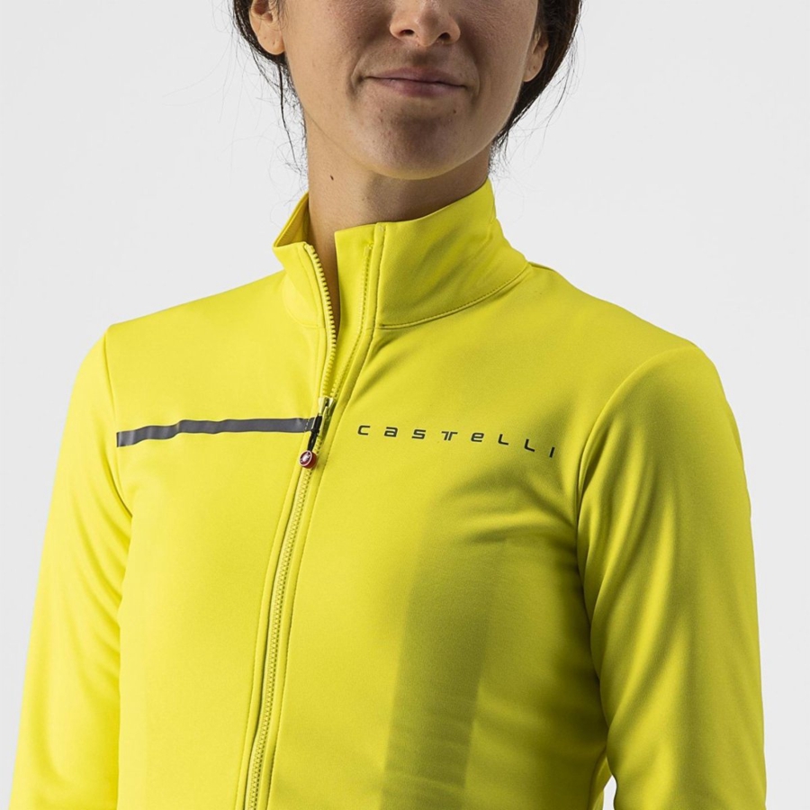 Castelli SINERGIA 2 FZ レディース ユニフォーム 黄色 暗グレー | 635701-ITS