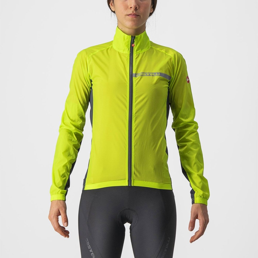 Castelli SQUADRA STRETCH W レディース 保護 ライト緑 暗グレー | 247068-SCJ