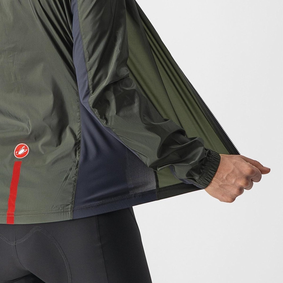 Castelli SQUADRA STRETCH W レディース 保護 緑 暗グレー | 358214-ILU