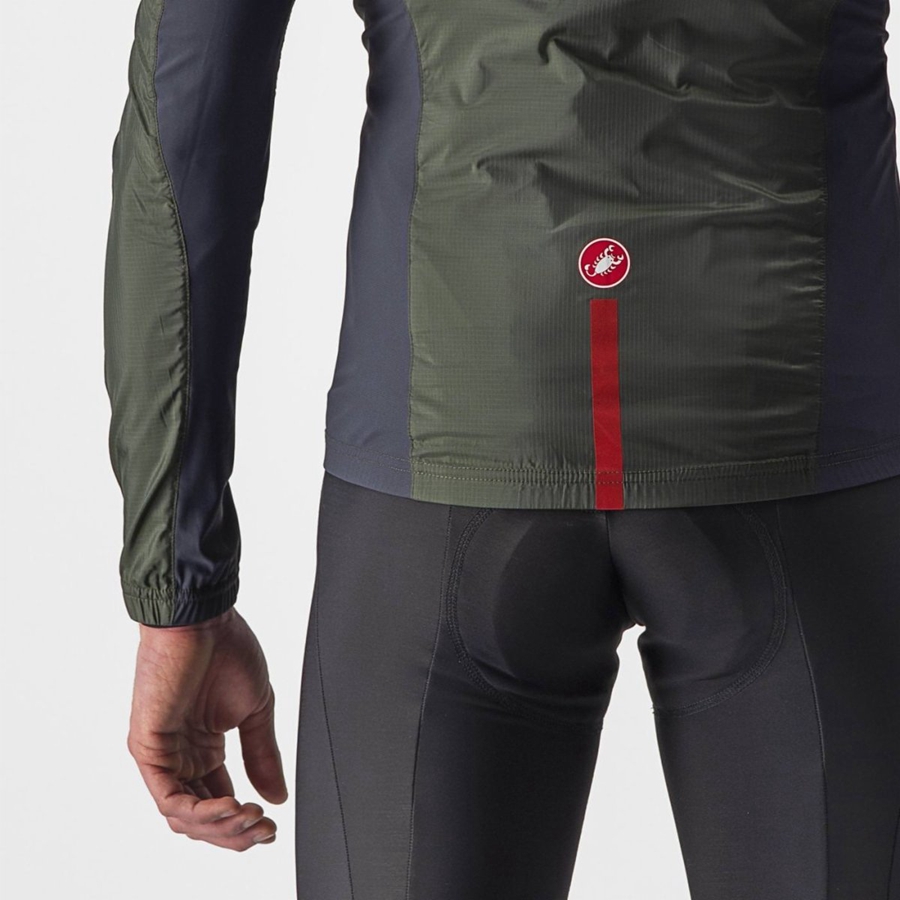 Castelli SQUADRA STRETCH メンズ 保護 緑 暗グレー | 063792-LBR