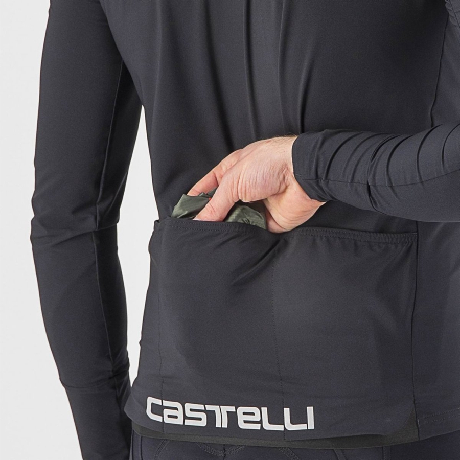 Castelli SQUADRA STRETCH メンズ 保護 緑 暗グレー | 063792-LBR