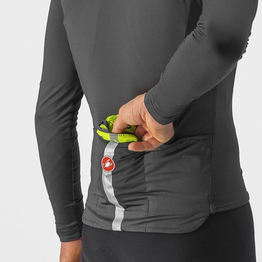 Castelli SQUADRA STRETCH メンズ ベスト ライト緑 暗グレー | 379168-VFS