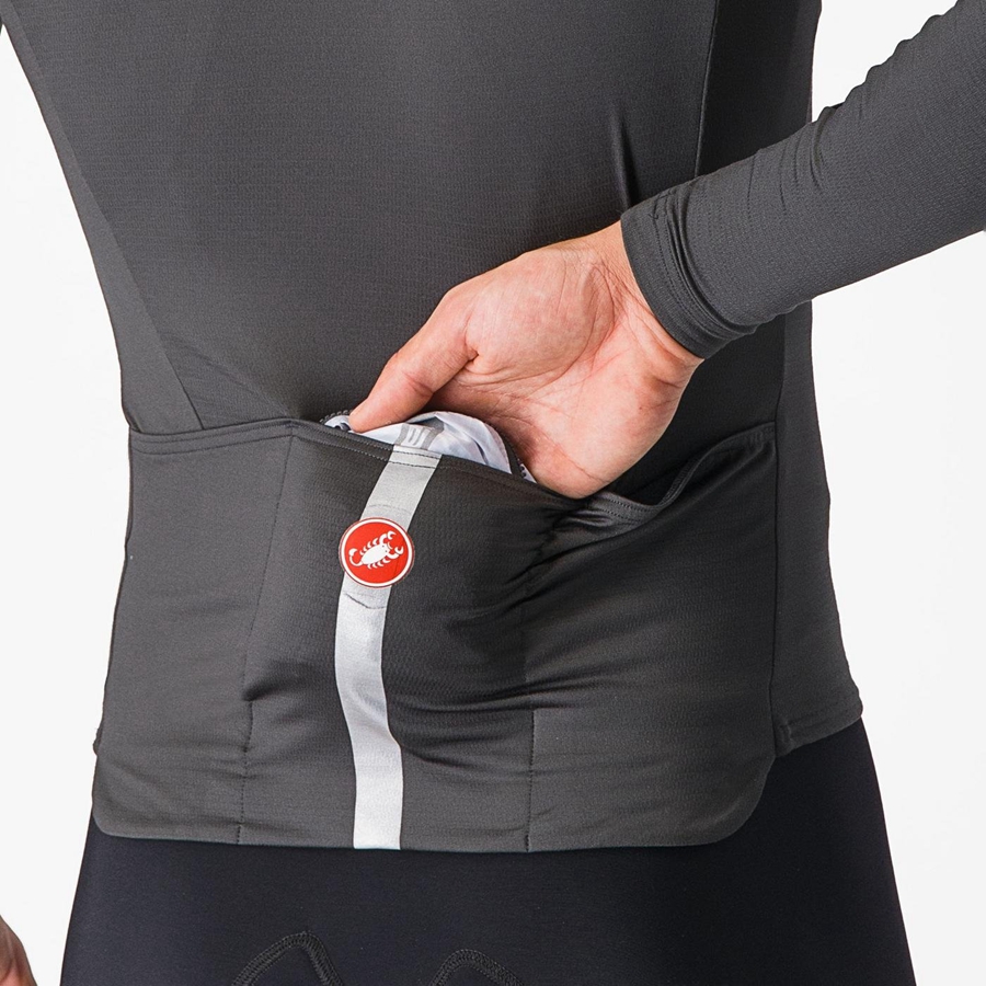 Castelli SQUADRA STRETCH メンズ 保護 シルバー グレー 暗グレー | 014359-FLD