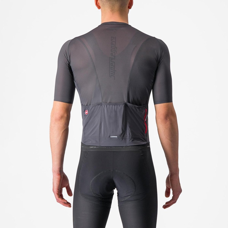 Castelli SUPERLEGGERA 3 メンズ ユニフォーム 暗グレー | 952681-HJT