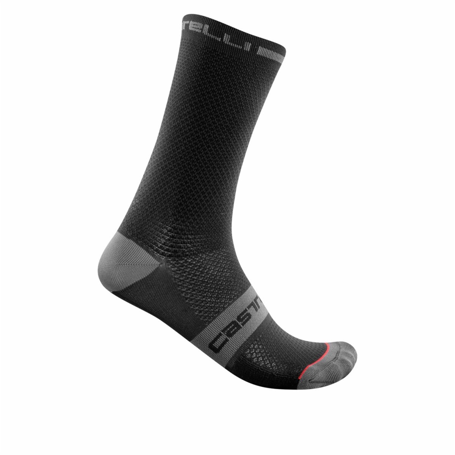 Castelli SUPERLEGGERA T 18 メンズ ソックス 黒 | 694751-NPH