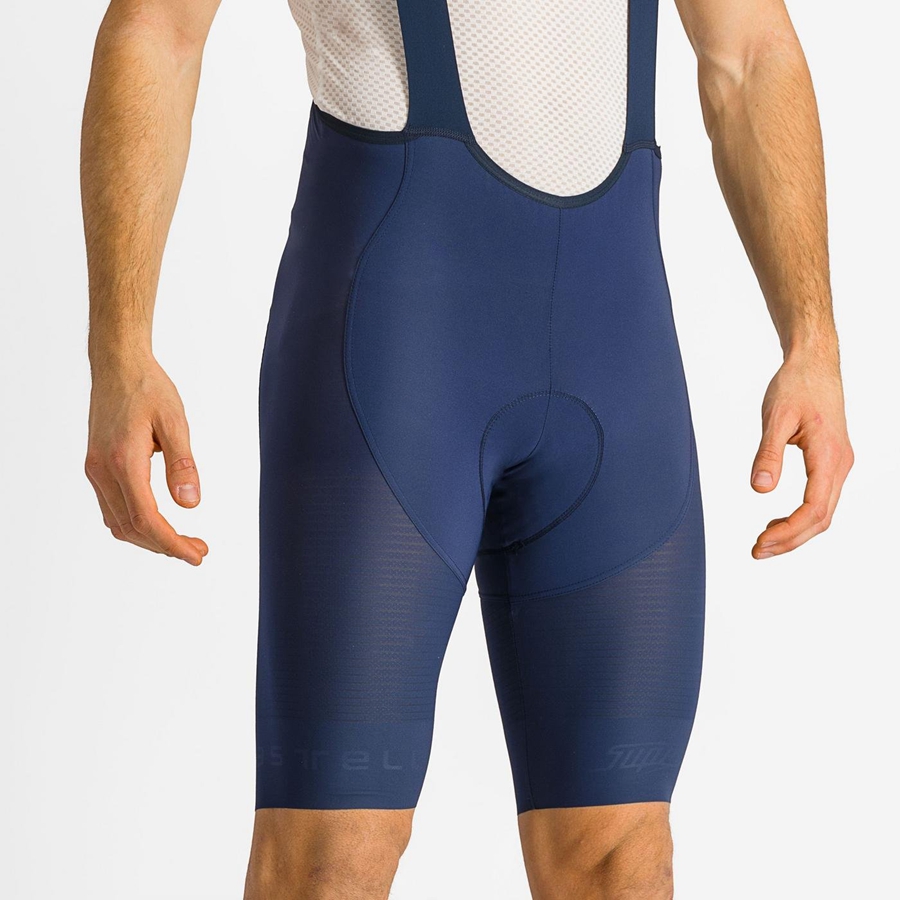 Castelli SUPERLEGGERA メンズ ビブショーツ 青 | 139625-DJU