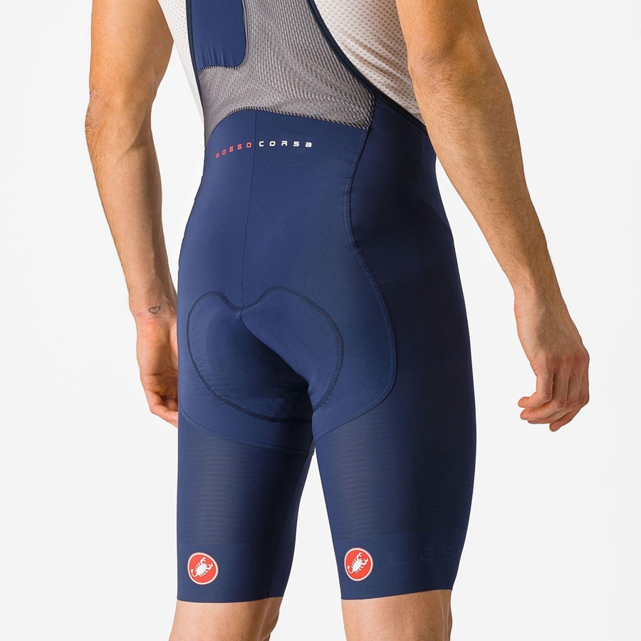 Castelli SUPERLEGGERA メンズ ビブショーツ 青 | 139625-DJU