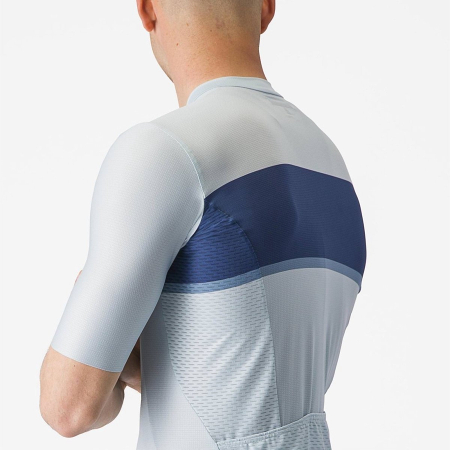 Castelli TRADIZIONE メンズ ユニフォーム 青 青 グレー | 412576-IUB