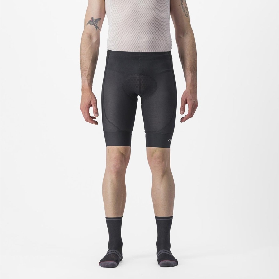 Castelli TRAIL LINER メンズ ショートパンツ 黒 | 063129-GNA