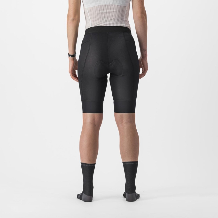 Castelli TRAIL W LINER レディース ショートパンツ 黒 | 412079-OML