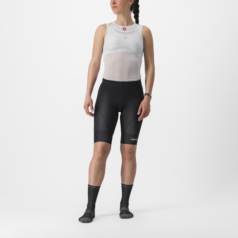 Castelli TRAIL W LINER レディース ショートパンツ 黒 | 412079-OML